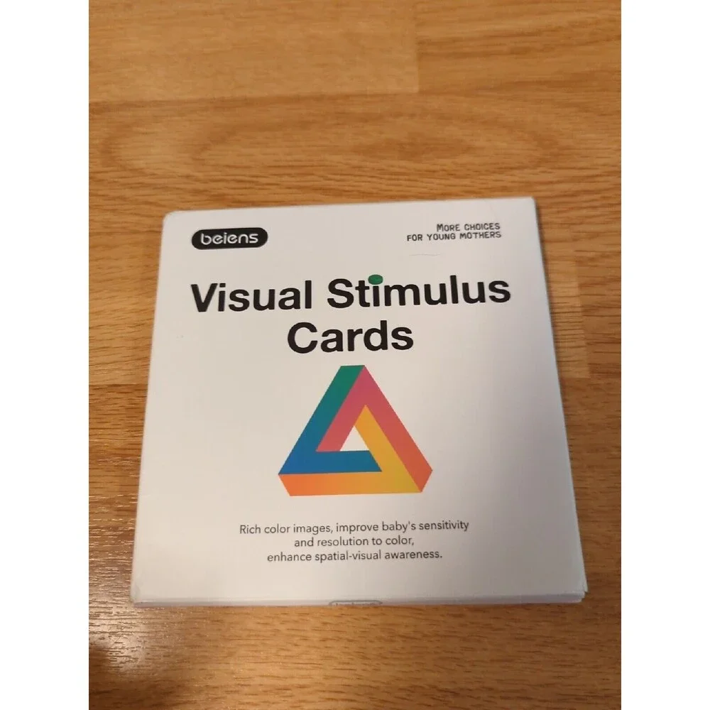 Beiens Visual Stimulus Cards Black And White And Multicolored Cards Lot Of 3